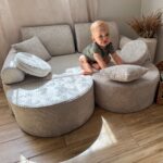 Modulární herní pohovka 12 kusů z hrubého manšestru, aesthetic • loki